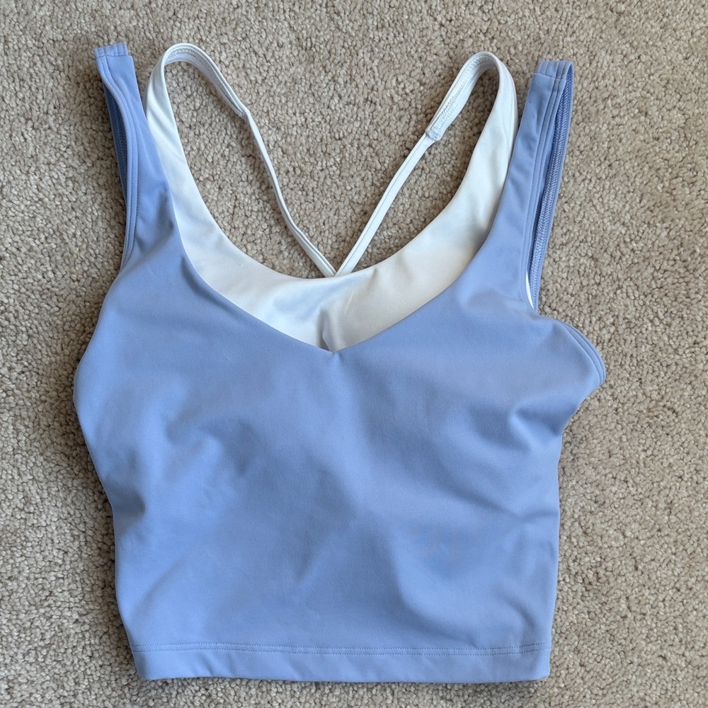 Gilly Hicks Athletica Blue and White Sports Bra